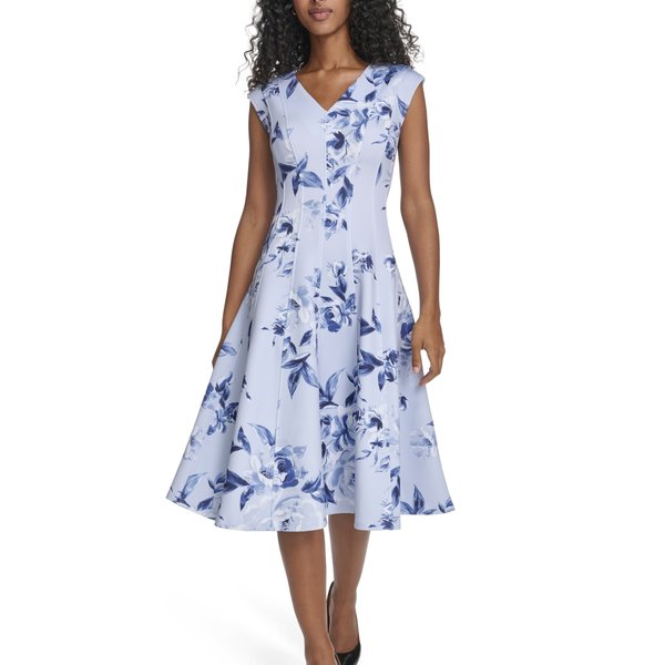 calvin klein white dress macys Calvin Klein Women's Twist Neck Midi Dress