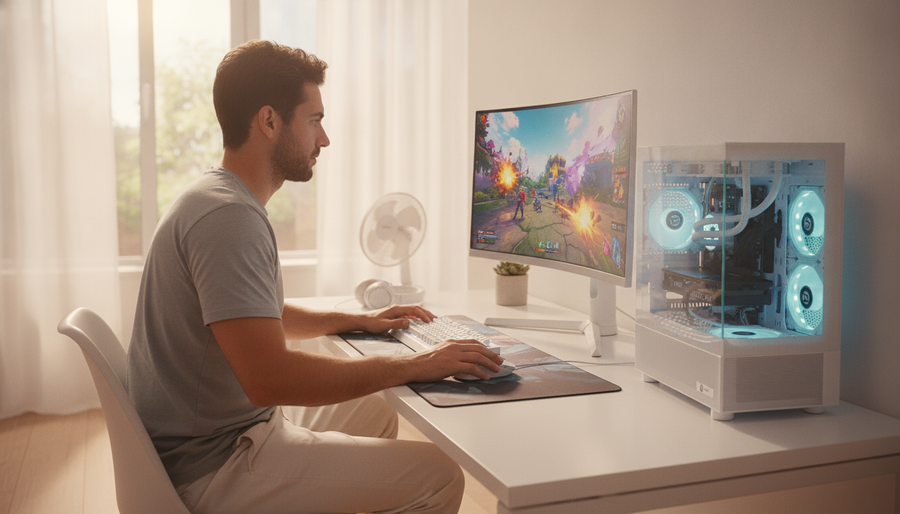 NINGMEI Ryzen 7 5700X RTX 5060 Gaming PC Deal