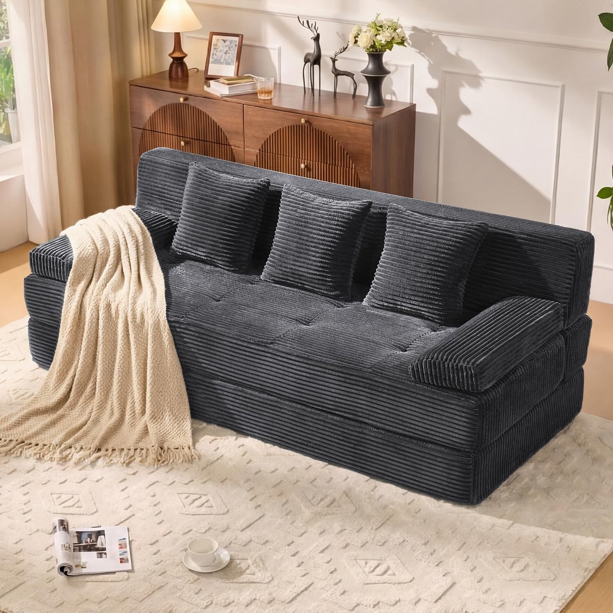 $310 No-Assembly Folding Sofa Bed for Small Apartments