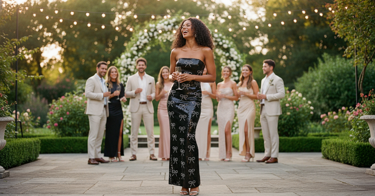 black strapless prom dress Bella and Bloom Boutique