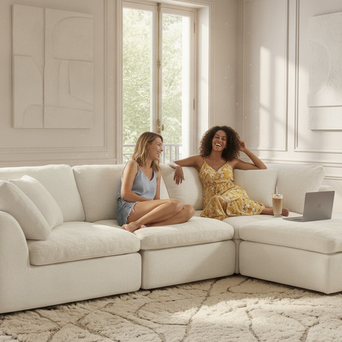 TikTok クッションセット Viral $60 Cloud Sectional on Amazon—TikTok-Approved Deal
